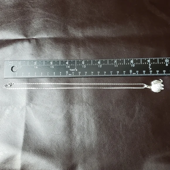 925 sterling silver elephant pendant with zirconia and 925 silver‎ chain